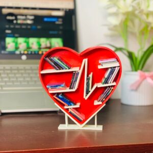 Red - Heart Mini Book Shelf